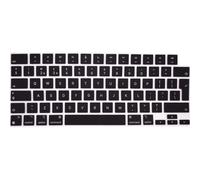 Funda de silicona para teclado de diseño de la UE para MacBook Air de 13.6 pulgadas, M2 A2681 2022 y MacBook Pro de 14/16 pulgadas, protector de piel de silicona, color negro