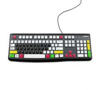 Funda de silicona para teclado de silicona para Logitech K120 / MK120, teclado ergonómico de escritorio con cable USB, a prueba de polvo, impermeable, protector (K120 colorido)