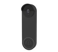 Funda de silicona para timbre de Google Nest, resistente al polvo, resistente a los arañazos, funda de silicona, resistente a la intemperie, funda protectora para timbre de puerta, color negro