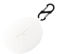 Funda de silicona para Xiaomi Buds 3T Pro, funda resistente a los golpes y funda protectora de la piel para Xiaomi Buds 3T Pro con llavero (blanco)