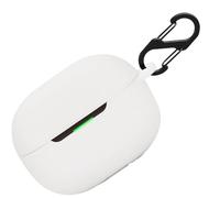 Funda de silicona para Xiaomi Redmi Buds 5 Pro, funda a prueba de golpes y funda protectora de piel para Xiaomi Redmi Buds 5 Pro con llavero (blanco)
