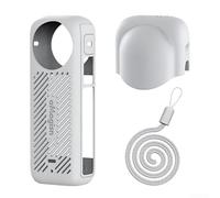 Funda de silicona prémium con correa para cámara Insta360 X4 que protege de daños (gris)