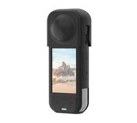 Funda de silicona PULUZ con cubierta de lente para Insta360 X5 negro