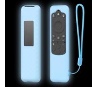 Funda de silicona que brilla en la oscuridad para mando a distancia Samsung BN59-01432A BN59-01480L, antideslizante, a prueba de polvo, para mando de Smart TV 4K, rojo (azul luminoso)