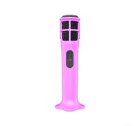 Funda de silicona resistente a caídas con base para JBL para micrófono inalámbrico PartyBox, funda protectora antirrodadura con soporte, recortes precisos, carcasa ligera a prueba de golpes (rosa)