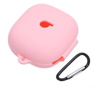 Funda de silicona resistente a los golpes para Beats Powerbeats Pro 2 con ajuste seguro y mosquetón para mayor comodidad de transporte (rosa)
