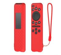 Funda de silicona resistente para control remoto de voz Samsung BN59-01432A BN59-01480L con disipación de golpes consistente (rojo)