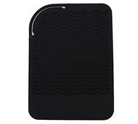 Funda De Silicona Resistente, Plancha De Pelo De Silicona, Cubierta Rizador De Pelo De Viaje, Alfombrilla Funda De Silicona Resistente Al Calor Para Taburetes Antideslizante(Black)