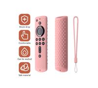 (Funda de silicona rosa) Funda protectora de silicona para control remoto Amazon Fire Tv Stick 4k 2018/fire Tv