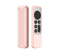 Funda de silicona rosa para control remoto de Apple TV 4K Siri Remote 2021, antideslizante y a prueba de golpes.