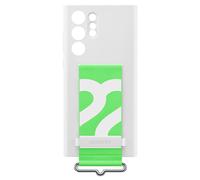 Funda de Silicona - Samsung - Galaxy S22 Ultra - Flexible - Blanco - Con correa