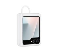 Samsung Silicone Case with Ring Funda Plegable de Silicona con Anillo para Galaxy Z Flip6 | Z Flip7 FE, White
