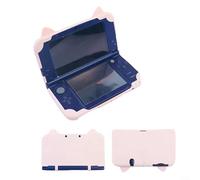 Funda de silicona suave al tacto para 3DS LL XL con construcción sin costuras y funcional para todos los botones y puertos (rosa)