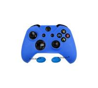 Funda de silicona suave azul para el mando de Microsoft Xbox One. Negro, verde, azul y rojo.