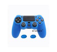 Funda de silicona suave azul para mando Sony PlayStation Dualshock 4 PS4 DS4 Pro Slim.