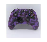 Funda de silicona suave con diseño de camuflaje morado para el mando de Microsoft Xbox One (negro, verde y azul)
