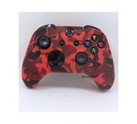 Funda de silicona suave con diseño de camuflaje rojo para el mando de Microsoft Xbox One (negro, verde y azul)
