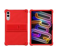 Funda de Silicona Suave for Tablet Lenovo Xiaoxin Pad Pro GT de 11.1 Pulgadas TB-710FU 2025. Funda Protectora Reforzada contra Golpes con Soporte.(Red)