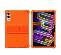 Funda de Silicona Suave for Tableta con Soporte Adecuada for Lenovo Yoga Tab 11,1 Pulgadas TB710FU 2025 Funda anticaída a Prueba de Golpes(Orange)