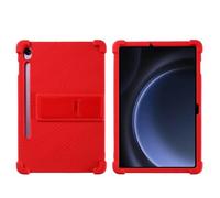 Funda de Silicona Suave for Tableta con Soporte Adecuada for Samsung Galaxy Tab S10 FE 10,9 Pulgadas SM-X520 X526B 2025 4 Funda de Airbags a Prueba de Golpes(Red)