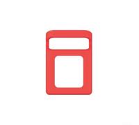 Funda de silicona suave para accesorios Toniebox, funda anticaída, asa integrada, fácil de llevar, almacenamiento seguro para reproductor de audio (rojo)