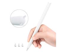 Funda de silicona suave para Apple Pencil de 1ª generación, iPad Touch Screen Pen Protector de plumín para iPad Pro de 9.7"/10.5"/12.9", color blanco
