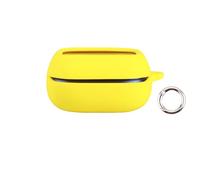 Funda de silicona suave para auriculares inalámbricos JBL LIVE Beam 4, funda protectora con hebilla redonda, puerto de carga accesible (amarillo)