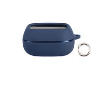 Funda de silicona suave para auriculares inalámbricos JBL LIVE Beam 4, funda protectora con hebilla redonda, puerto de carga accesible (azul marino)