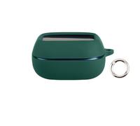 Funda de silicona suave para auriculares inalámbricos JBL LIVE Beam 4, funda protectora con hebilla redonda, puerto de carga accesible (verde oscuro)