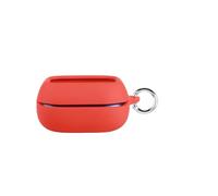 Funda de silicona suave para auriculares inalámbricos JBL LIVE BUDS 4, ultra delgada, antiarañazos, antipérdida, con hebilla redonda para LIVE BUDS 4 accesorios de auriculares (rojo)