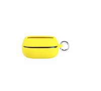 Funda de silicona suave para auriculares inalámbricos JBL LIVE BUDS 4, ultra delgada, antiarañazos, antipérdida, con hebilla redonda para LIVE BUDS 4 accesorios de auriculares (amarillo)