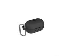 Funda de silicona suave para auriculares Raycon Everyday Classic, colorida funda protectora a prueba de golpes para auriculares inalámbricos verdaderos, funda de carga con clip de mosquetón (negro)