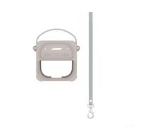 Funda de silicona suave para Bose para Soundlink para Flex de 2ª generación - Piel protectora que absorbe los golpes con correa - Funda portátil para altavoz gris (gris)
