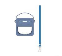 Funda de silicona suave para Bose para Soundlink para Flex de 2ª generación - Piel protectora que absorbe los golpes con correa - Funda portátil para altavoz gris (azul)
