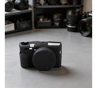 Funda de silicona suave para Canon Powershot G7 X Mark Iii cámara con cubierta de lente a prueba de golpes piel protectora Shell para Slim Fit Body Armor en color rosa (negro)