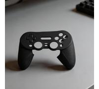 Funda de silicona suave para controlador 8bitdo Pro3 Bt, protección anticaídas, protección de cuerpo completo, resistente al sudor, piel en color gris para jugadores (negro)