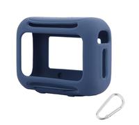 Funda de silicona suave para JBL Go 5 a prueba de golpes, funda protectora de cuerpo completo de 360°, ajuste sin costuras, ultrafina, fácil de limpiar, lavable, recortes de precisión para carga (azul