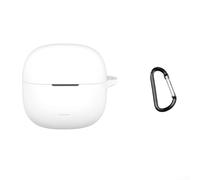 Funda de silicona suave para Redmi Buds 8 Lite Keychain - Resistente a los arañazos Funda Transparente Flexible Anti-Scratch Protección Estuche (Blanco)