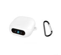 Funda de silicona suave para Soundcore para auriculares Liberty 5 Pro, resistente a la intemperie, con cordón, color blanco