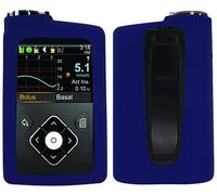 Funda de silicona suave premium para bombas de insulina Medtronic (MiniMed 630G MiniMed 640G MiniMed 670G MiniMed 770G) (Azul Marino)