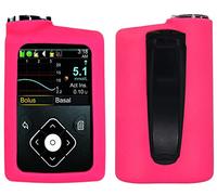 Funda de silicona suave premium para bombas de insulina Medtronic (MiniMed 630G MiniMed 640G MiniMed 670G MiniMed 770G) (HOT-Rosa)