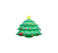 Funda de silicona suave ultra gruesa con gancho para llavero para Apple AirPods 1, 2, 1ª generación, árbol de Navidad, 3D, dibujos animados, color verde, vacaciones, Navidad, niños, niñas, mujeres, adorable y adorable