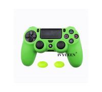 Funda de silicona suave verde para el mando Sony PlayStation Dualshock 4 PS4 DS4 Pro Slim.