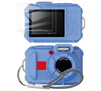 Funda de silicona Tedubax para cámara digital Kodak pixpro wpz2 con 2 protectores de pantalla y cordón - Azul