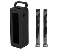 Funda de silicona tratada con rayos UV para batería externa Anker de 27650 mAh con asa de transporte integrada y trabillas de montaje (negro)