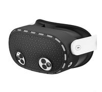 Funda de silicona VR para Meta 3S, funda protectora con agarre mejorado, piel ligera a prueba de golpes para viajes de juegos (negro)