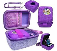 Funda de silicona y funda rígida para Bitzee Disney Interactive Digital Pet | Accesorios para Bitzee Disney Virtual Electronic Pets Fundas protectoras con cordón (morado)