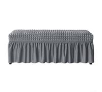 Funda de silla a cuadros de burbujas contemporánea que protege y embellece tus muebles (gris)