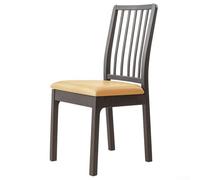 Funda de silla de cuero PU Protección impermeable con correas elásticas para sillas de comedor, fácil de instalar (amarillo)