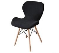 Funda de silla de mariposa de forro polar de alta elasticidad para funda protectora extraíble y lavable en diseño de sombra gris claro (negro)
